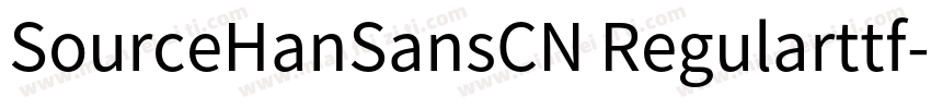 SourceHanSansCN Regularttf字体转换